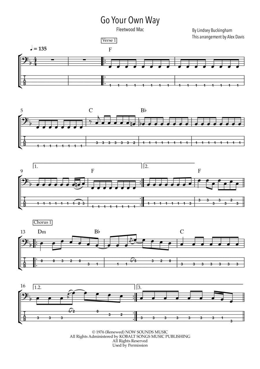 Go Your Own Way (arr. Alex Davis)