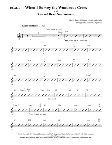 When I Survey the Wondrous Cross with O Sacred Head Now Wounded (Rhythm) (arr. Richard Kingsmore)