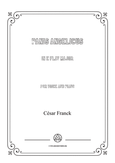 Franck-Panis angelicus in E flat Major,for voice and piano (arr. MSM)