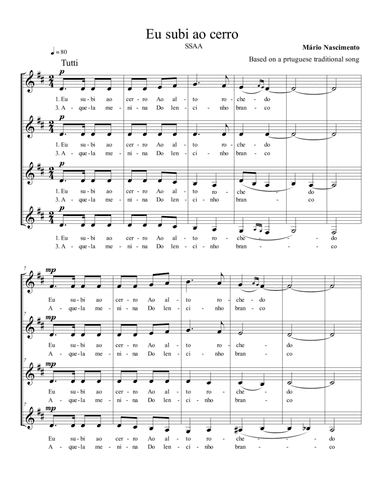 Eu subi ao serro (SSAA a capella)