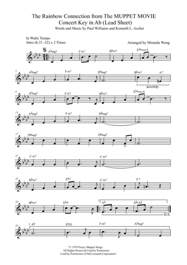 The Rainbow Connection (arr. Miranda Wong)