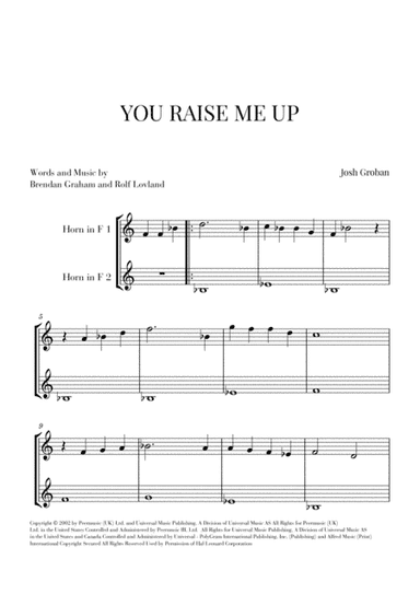 You Raise Me Up (arr. Cadenza Editions)
