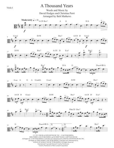 A Thousand Years (arr. Bob Mathews)