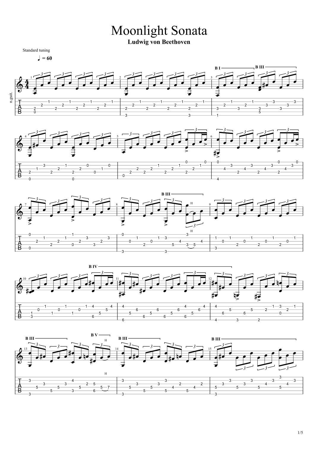 Moonlight Sonata (Piano Sonata No. 14) (arr. Edina Balczo)