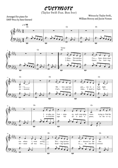 Evermore (arr. Sara Garrard)