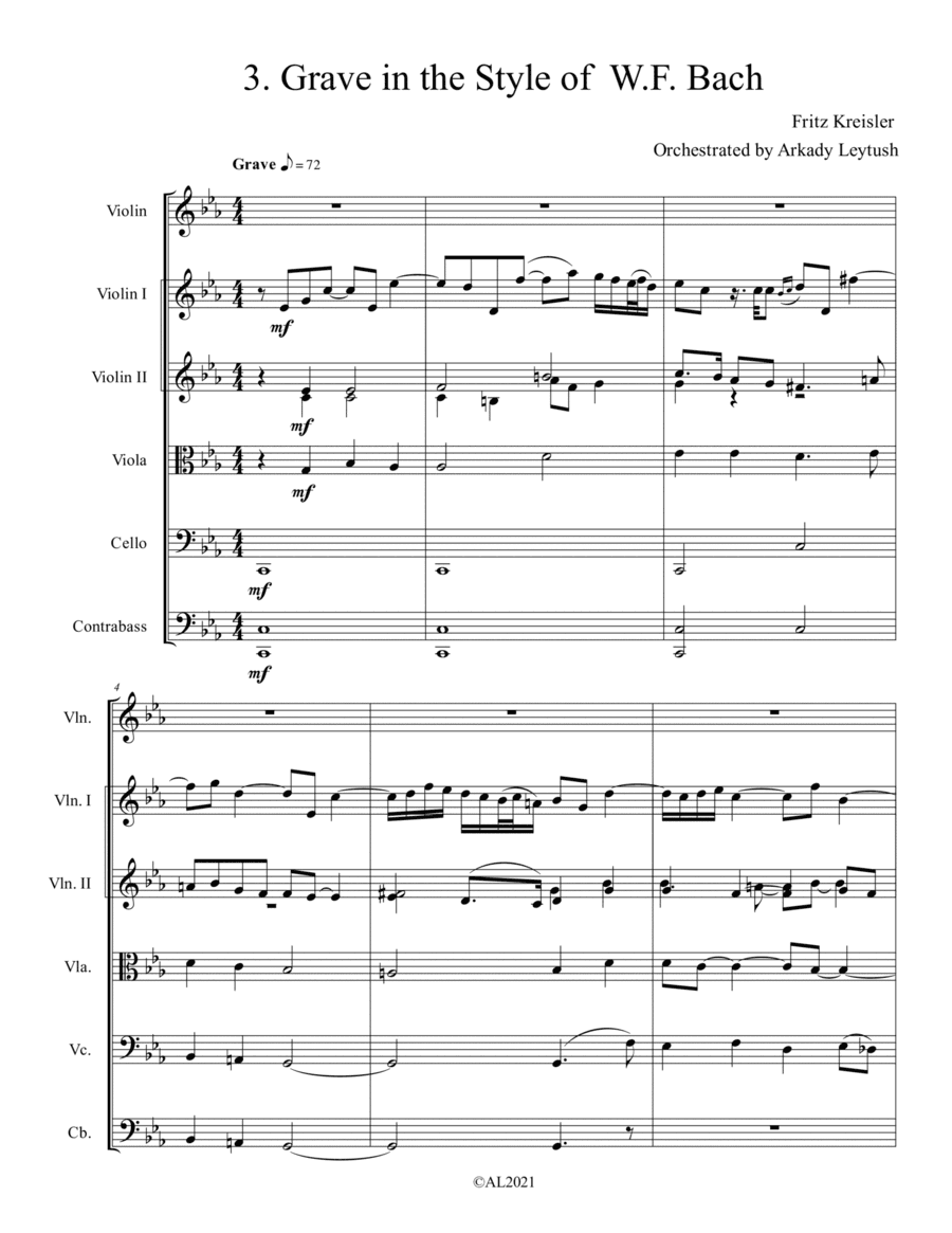 F. Kreisler - "Grave", orchestrated by A. Leytush