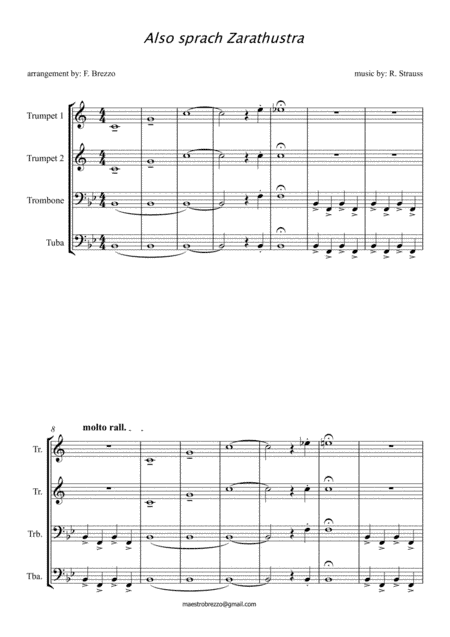 Also sprach Zarathustra 4 brass (arr. Fabrizio Brezzo)