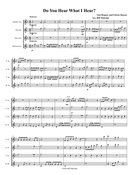 Do You Hear What I Hear (arr. Bill Malcolm)