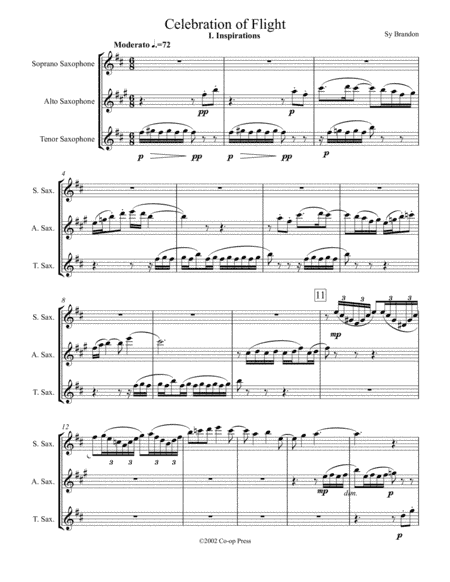 Celebration of Flight for Saxophone Trio