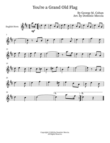You're a Grand Old Flag (arr. Dominic Meccia)