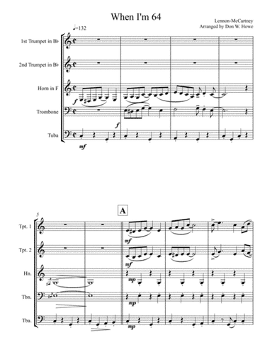 When I'm Sixty-Four (arr. Don W. Howe, ASCAP)
