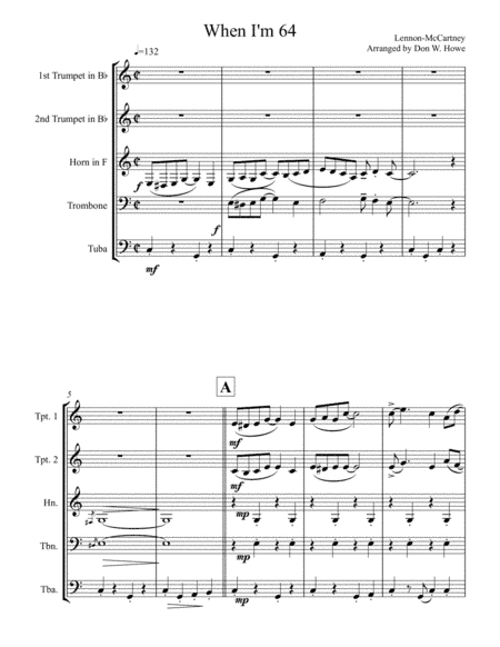 When I'm Sixty-Four (arr. Don W. Howe, ASCAP)