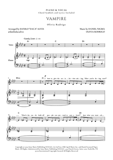 Vampire (arr. Danilo "Daca" Alves)