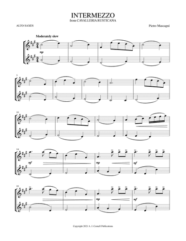Intermezzo (from Cavalleria rusticana) (arr. Mark Phillips)
