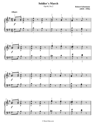 Schumann  Soldier's  March Op.68 No.2 (arr. Ben Choupak)