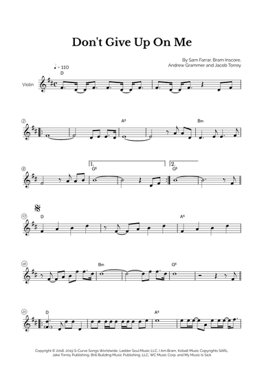 Don't Give Up On Me (arr. Marcos Soares)