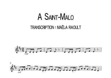 A Saint-Malo (arr. Maëla Raoult)