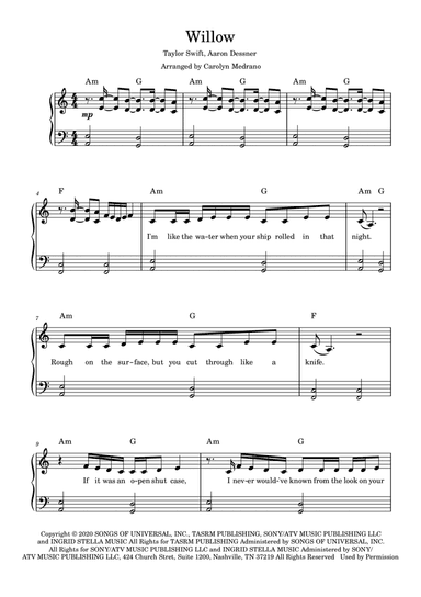 Willow (arr. Carolyn Medrano)