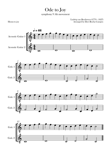 Ode To joy (Symphony 9 5th movement) (arr. Davi Rocha Campos)