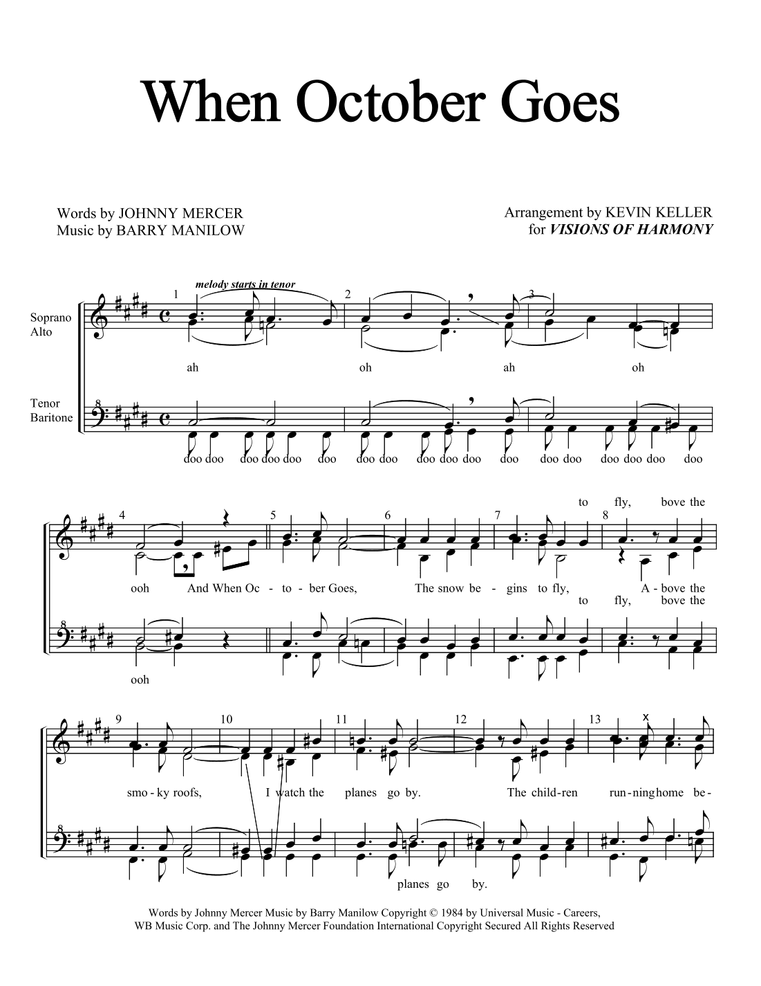When October Goes (arr. Kevin Keller)