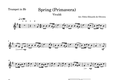 Spring/Primavera (The Four Seasons - Vivaldi)  - Easy Arrangement (arr. Fabio Eduardo de Oliveira)