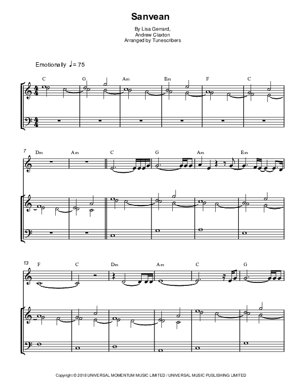 Sanvean (arr. Tunescribers)