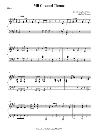Mii Channel Theme (arr. Wesley S. SIlva)