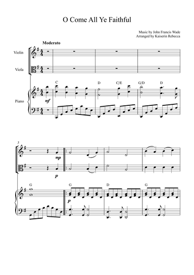 O Come All Ye Faithful (arr. Kaiserin Rebecca)