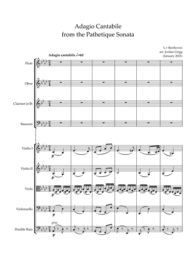 Adagio Cantabile from the Pathetique Sonata (arr. Jordan Grigg)