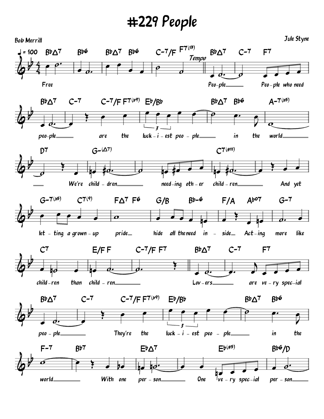 People (arr. John Fries)