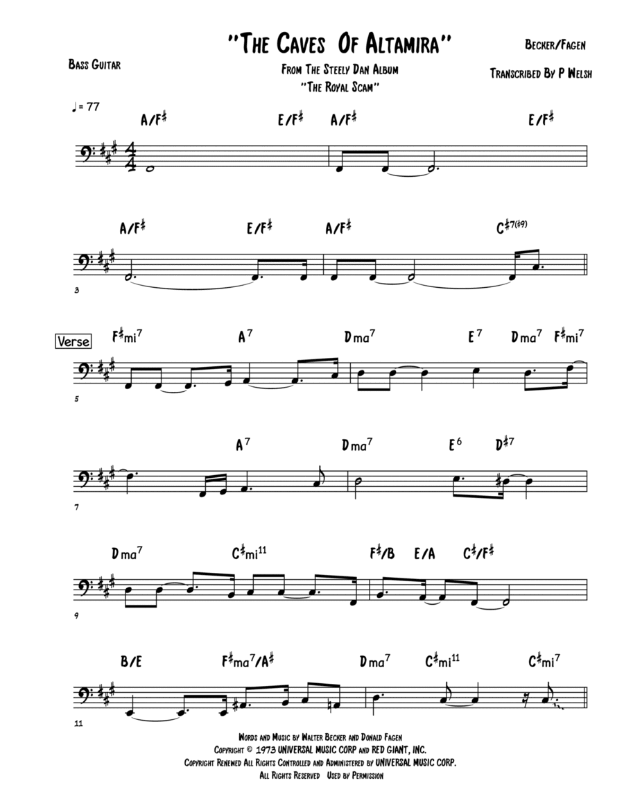 The Caves Of Altamira (arr. P Welsh)