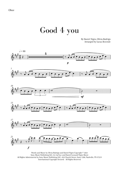 Good 4 U (arr. Lucas Rezende)