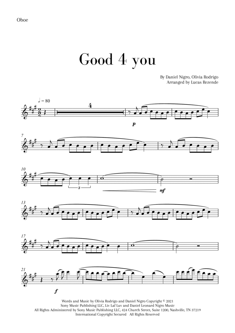 Good 4 U (arr. Lucas Rezende)