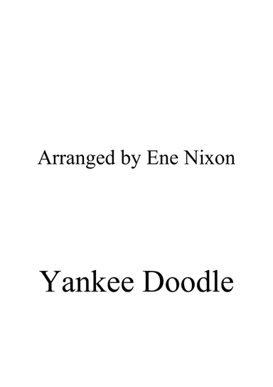 Yankee Doodle - Intermediate Piano solo (arr. Ene Nixon)