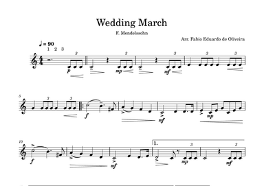 Wedding March (Mendelssohn) - Easy Arrangement (arr. Fabio Eduardo de Oliveira)