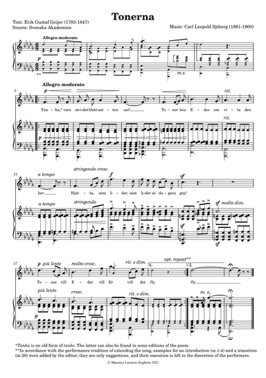 Tonerna [High Voice; Key: Db (Original Key)] (arr. Maxence Lasserre-Engberts)