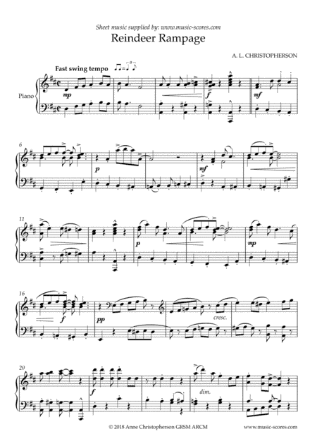 Reindeer Rampage - Piano