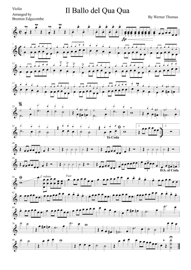 Il Ballo del Qua Qua (arr. Brenton Edgecombe)