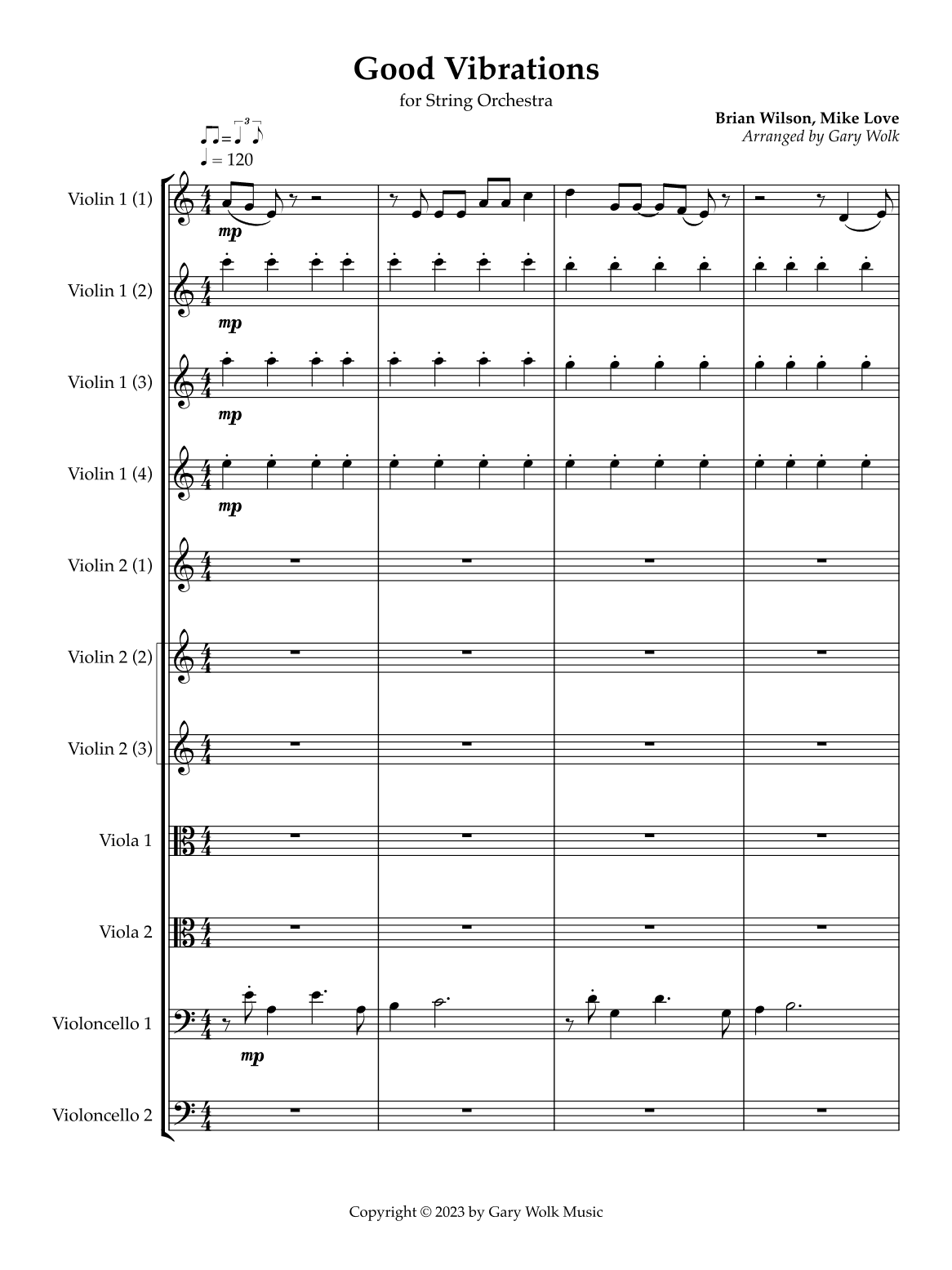 Good Vibrations (arr. Gary Wolk)