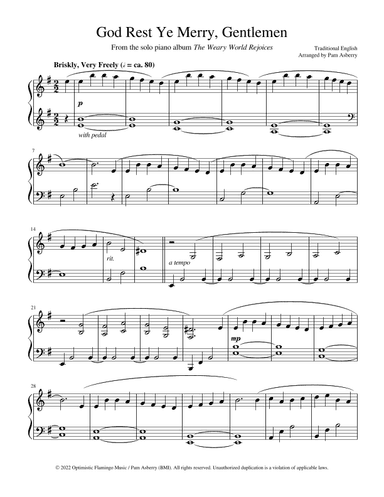 God Rest Ye Merry, Gentlemen (arr. Pam Asberry)