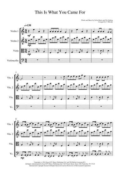 This Is What You Came For (arr. F. Mulcahy)