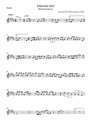 Liberian Girl (arr. Melquisedeque C.Silva)