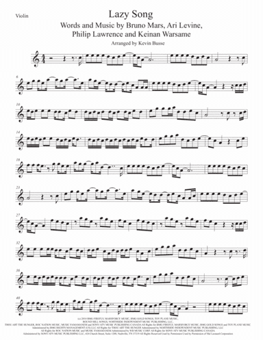 The Lazy Song (arr. Kevin Busse)