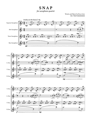 Snap (arr. Tate Commission)