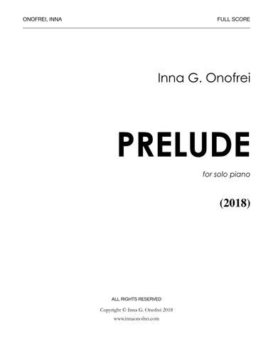 PRELUDE in a minor