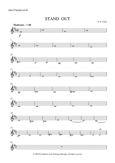 Gian Paolo Chiti: Standout for intermediate concert band: Eb alto clarinet part