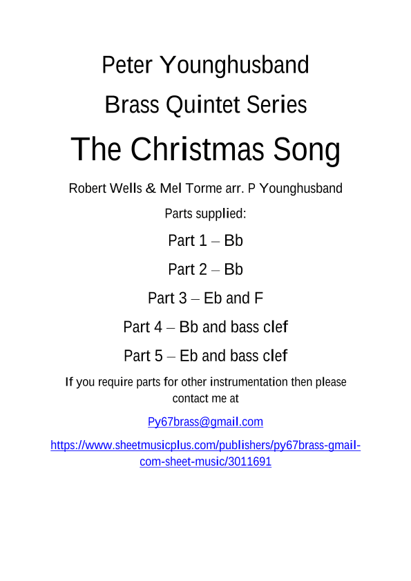 The Christmas Song (chestnuts Roasting On An Open Fire) (arr. Peter Younghusband)