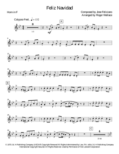 Feliz Navidad (arr. Roger Wallace)