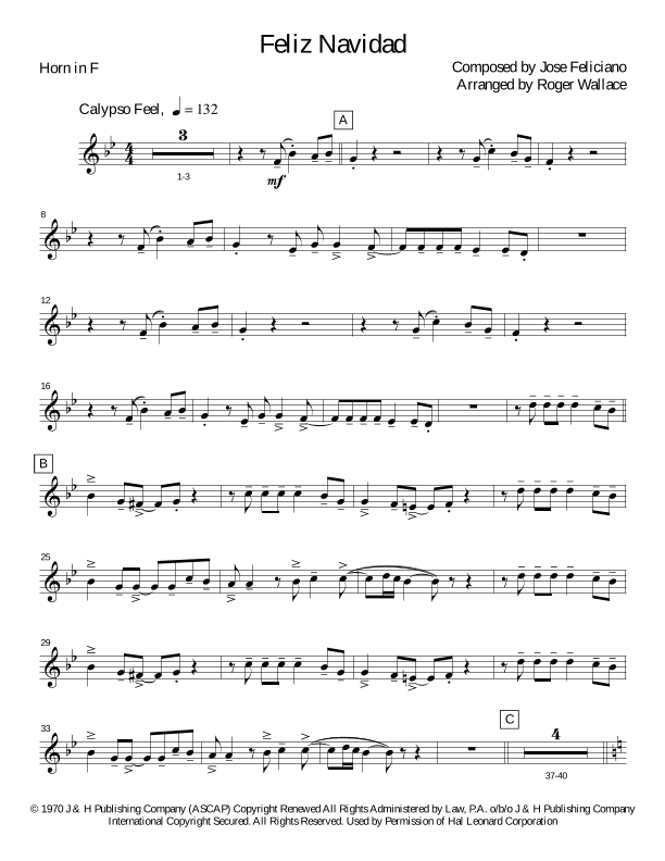 Feliz Navidad (arr. Roger Wallace)