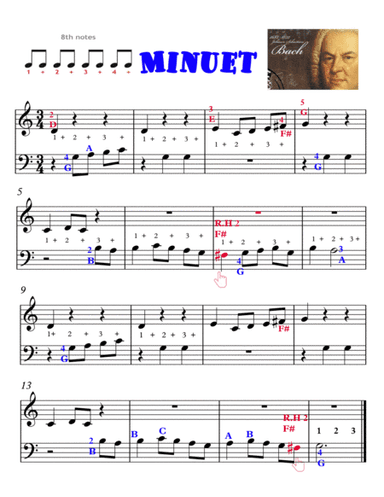 Minuet in G Primer Level (arr. Judy Kuang)